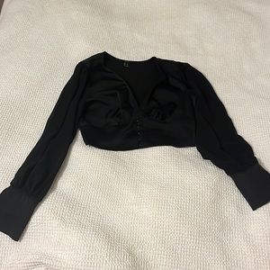 Corset crop top black